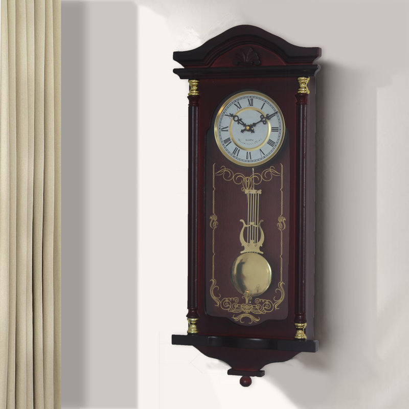 Astoria Grand Wood Wall Clock & Reviews Wayfair